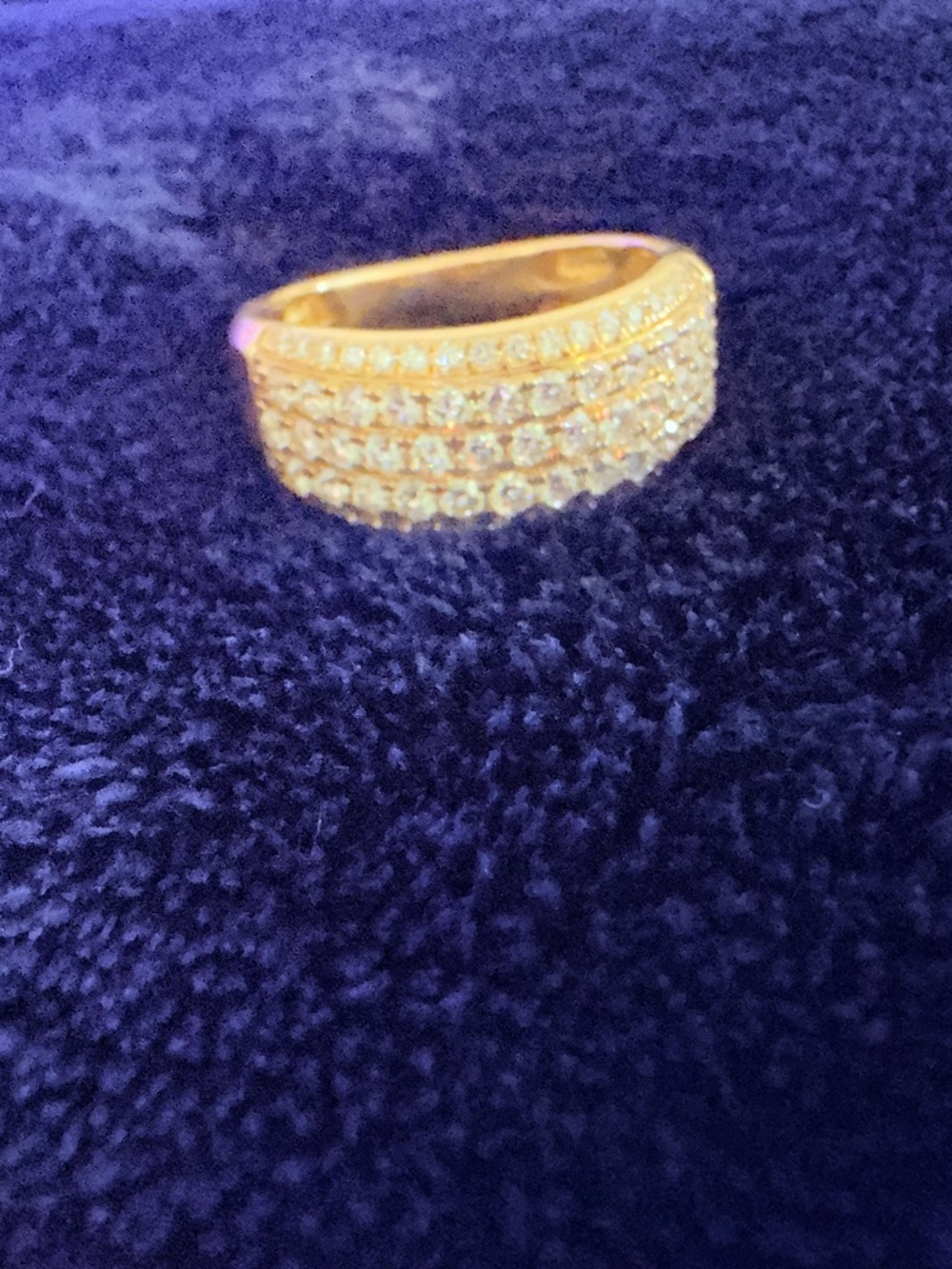 Kay Jewelers Gold-Tone Multi-Row Pavé Crystal Band - Picture 2 of 5